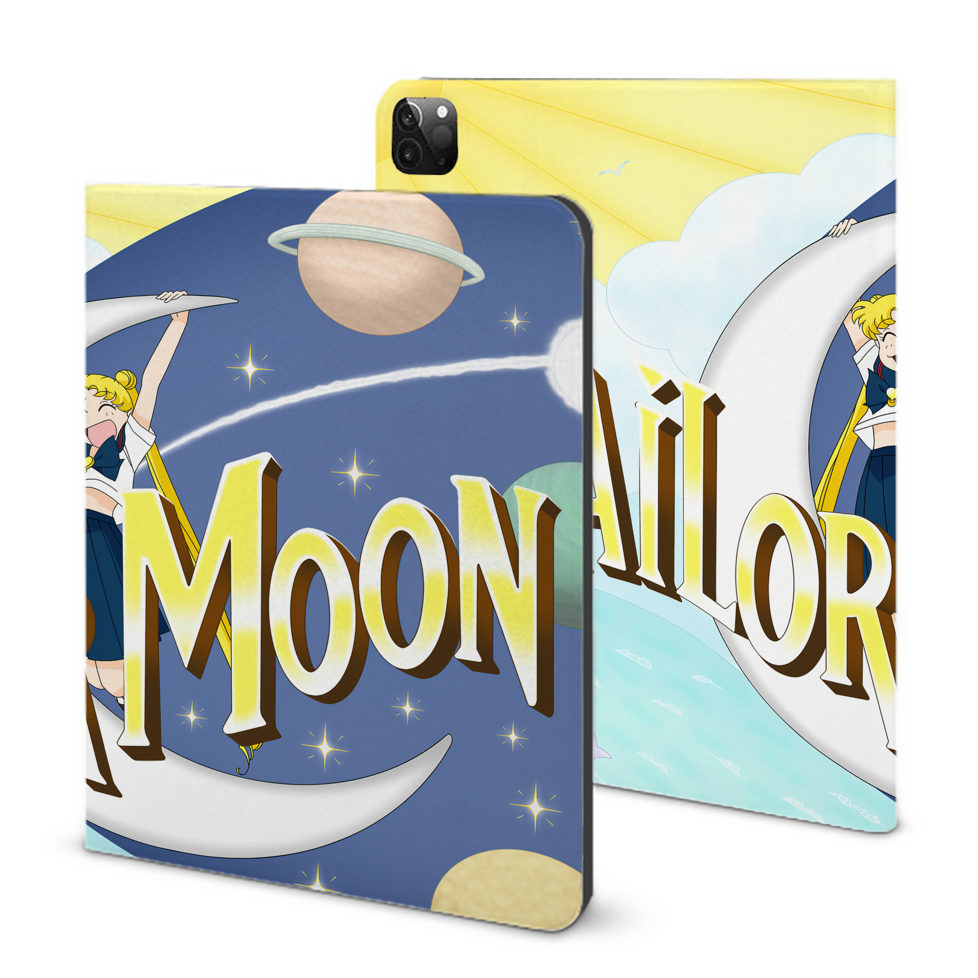（画像用） 美少女戦士セーラームーン Sailor Moon IPadケース ペンホルダー付き ブックスタイルデザイン